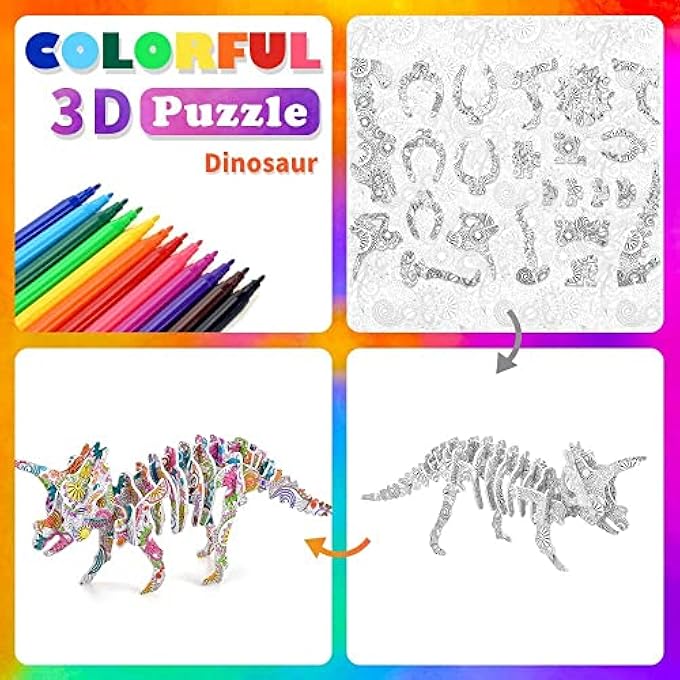 3D COLORING PUZZLE ART AND CRAFTS KITS FOR 5-12 YEAR OLD KIDS GIRLS BOYS PAINTING CRAFT SET - BEST GIFTS & TOYS FOR KIDS - Image 4